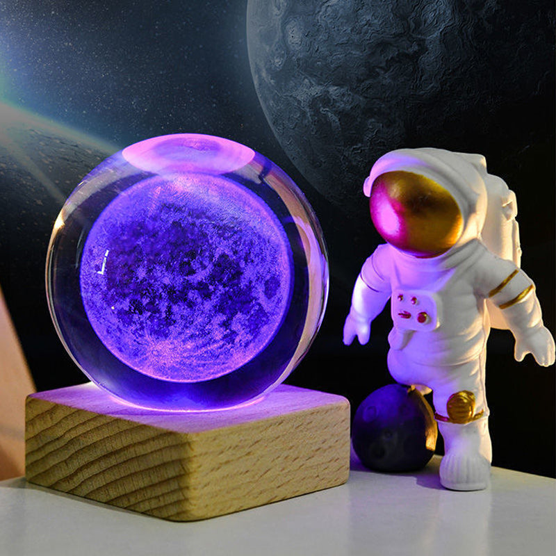 3D Galaktyczna Kula Kryształowa Lampa Nocna Dekoracyjna