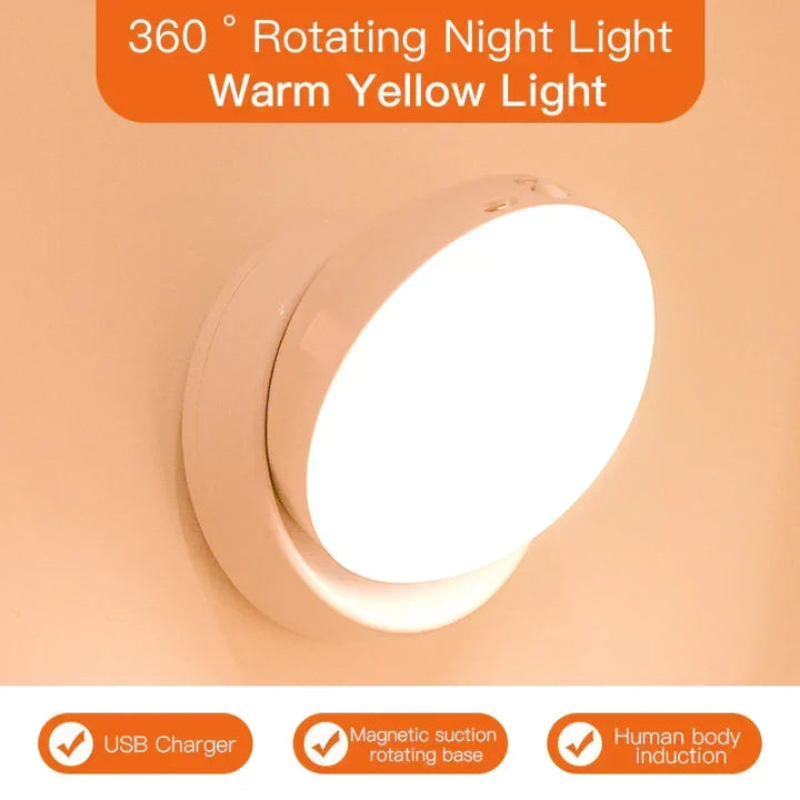Inteligentna Lampa Nocna z Czujnikiem Ruchu - Elara |