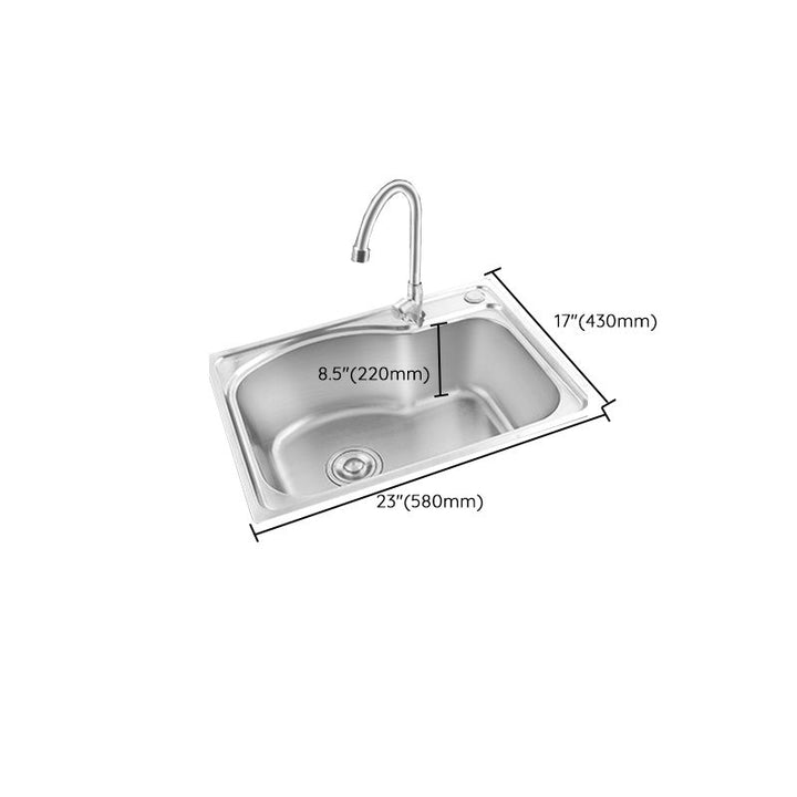 Nowoczesne Lustro Przygotowawcze Barowe ze Stali Nierdzewnej z Zlewozmywakiem i Stojakiem na Akcesoria