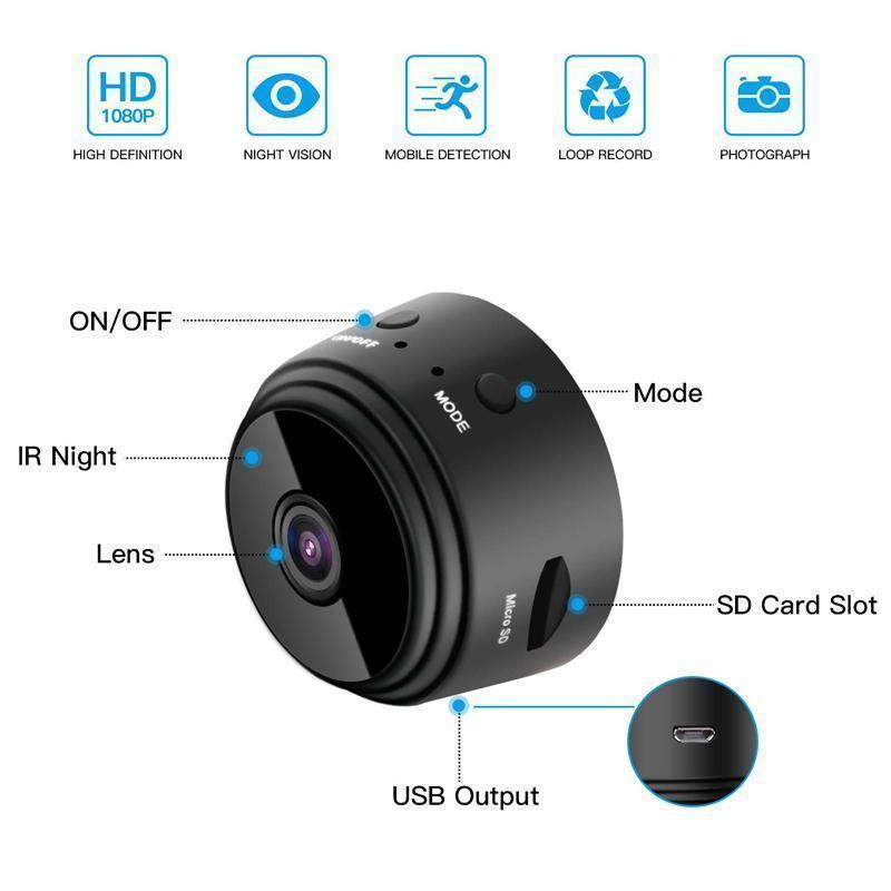 1080p Magnetyczna Mini Kamera WiFi - Kamera Cofania do Przyczepy Kempingowej