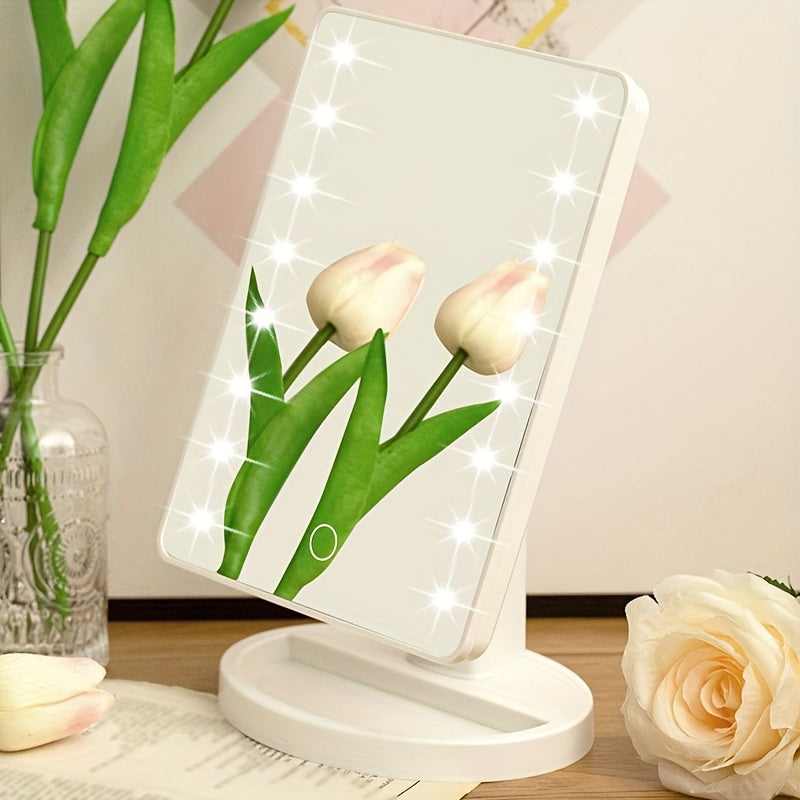 GlowPerfect - Przenoś lusterko do makijażu z 16 diodami LED