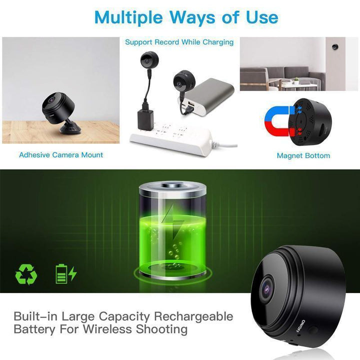1080p Magnesowa Mini Kamera WiFi