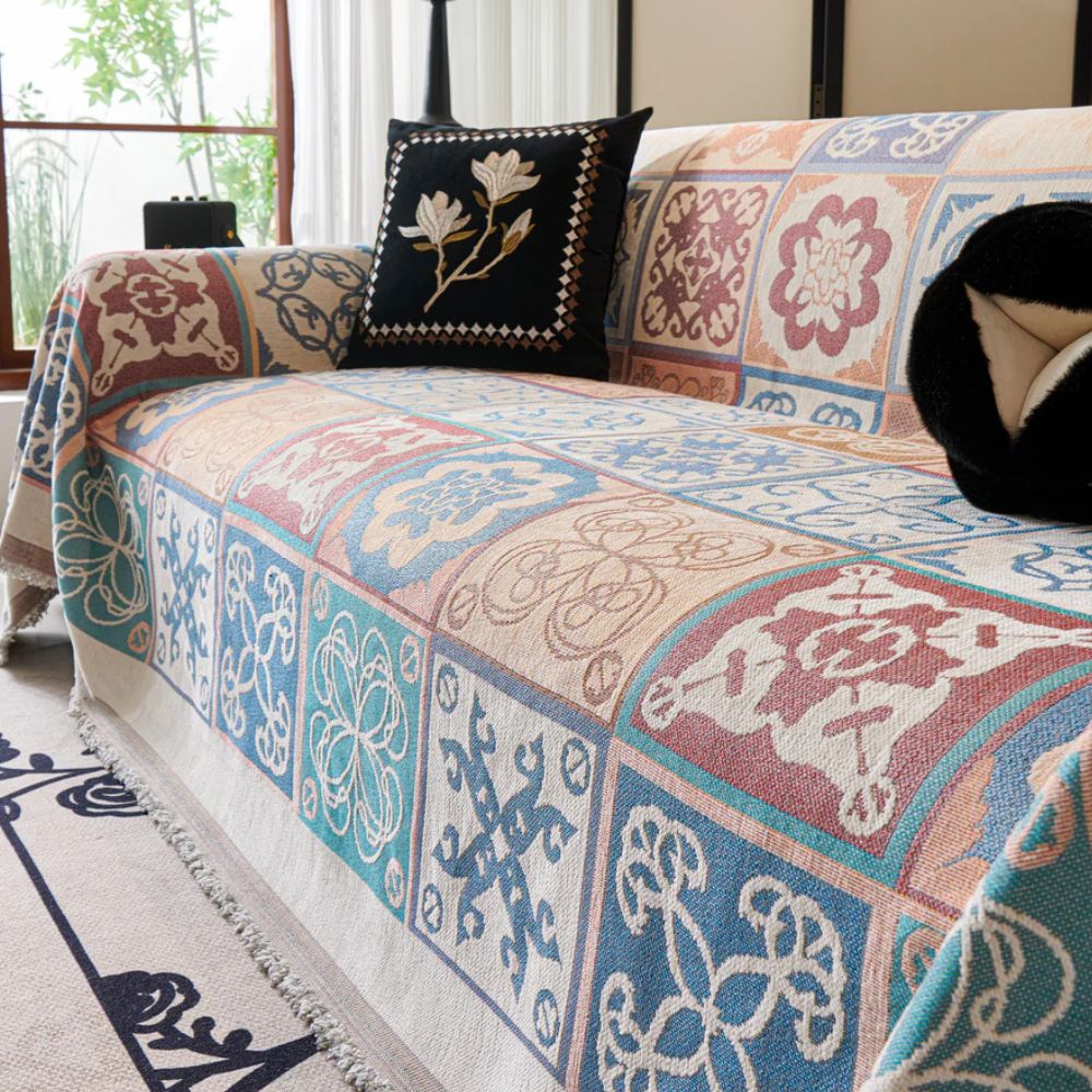 Vintage Mosaic Sofa Cover