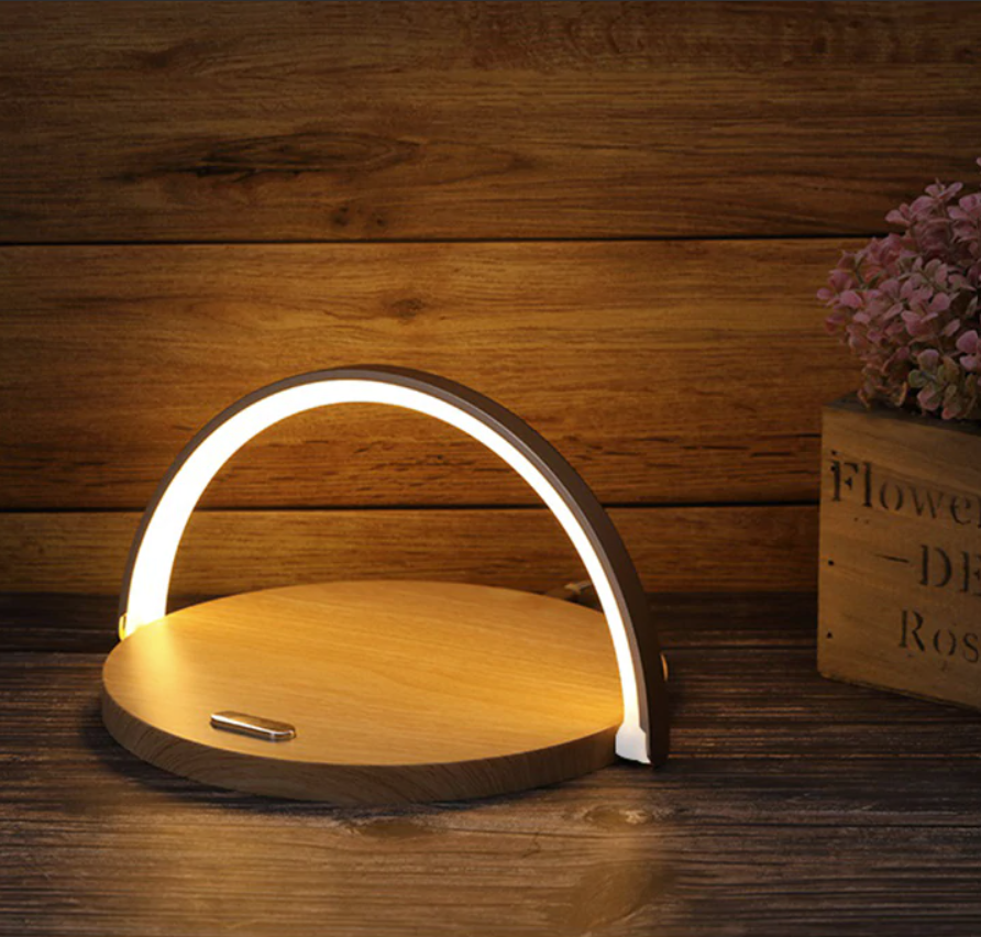 Lampka nocna Bowlight Design 3-w-1 – Ładowarka bezprzewodowa i lampa