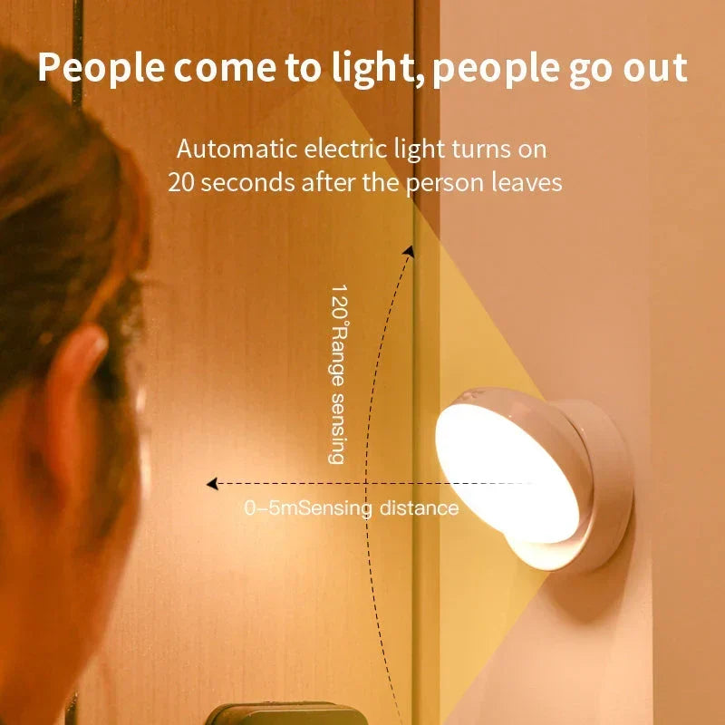 Inteligentna Lampa Nocna z Czujnikiem Ruchu - Elara |