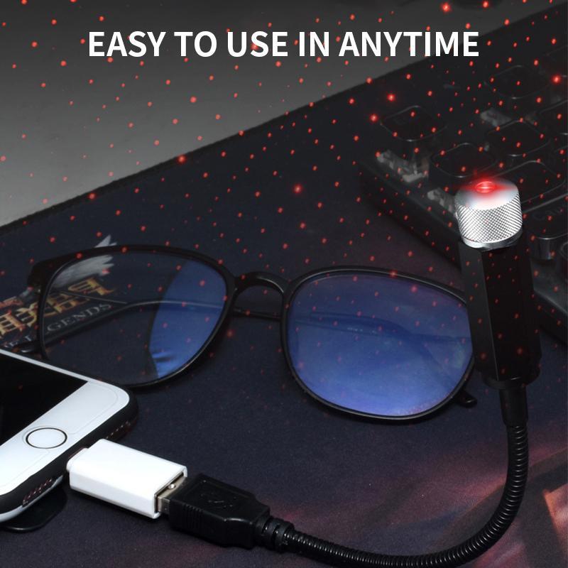 Romantyczna Nocna Lampa USB do Samochodu i Mieszkania
