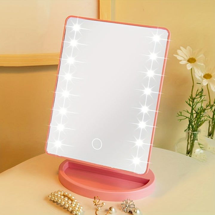GlowPerfect - Przenoś lusterko do makijażu z 16 diodami LED