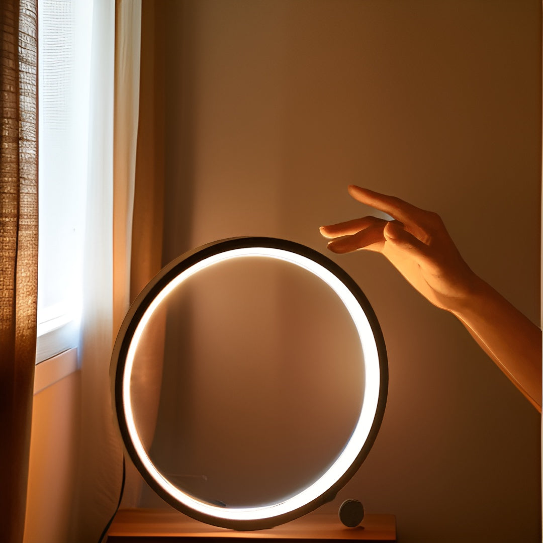 Minimalistyczna Dimmable Okrągła Lampa Stołowa - RumiLight