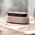Bezprzewodowy budzik z lampką nocną, retro głośnik Bluetooth