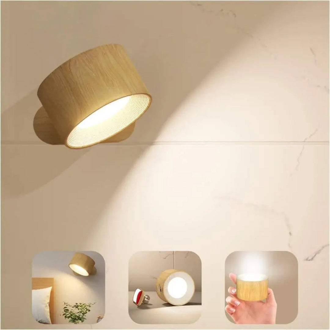 Lampa ścienna Bezprzewodowa Ładowalna 360°