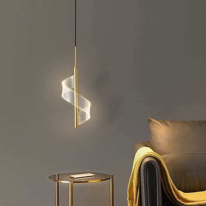 Nowoczesna Spiralna Lampa Wisząca LED