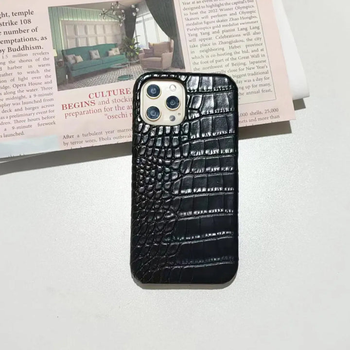 Etui na telefon z prawdziwej skóry – odporne na upadki i ślady palców