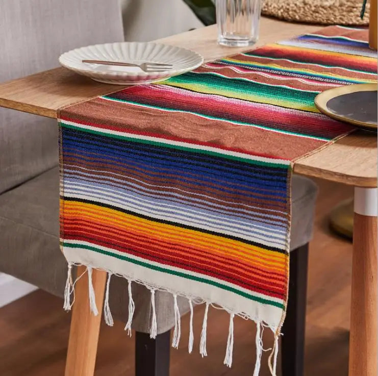 Boho Żywy Meksykański Koc Serape