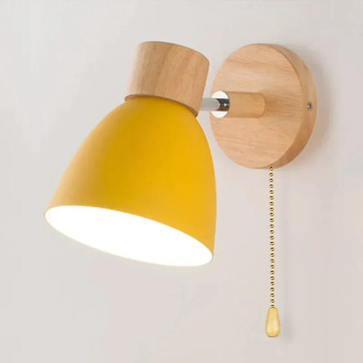 Drewniana Lampa Ścienna