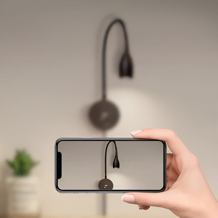 TouchGlow - Lampa ścienna z szyjką w kształcie łabędzia 2 w 1 z ładowarką USB na przytulne wieczory z książką