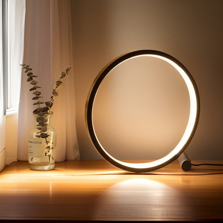 Minimalistyczna Dimmable Okrągła Lampa Stołowa - RumiLight
