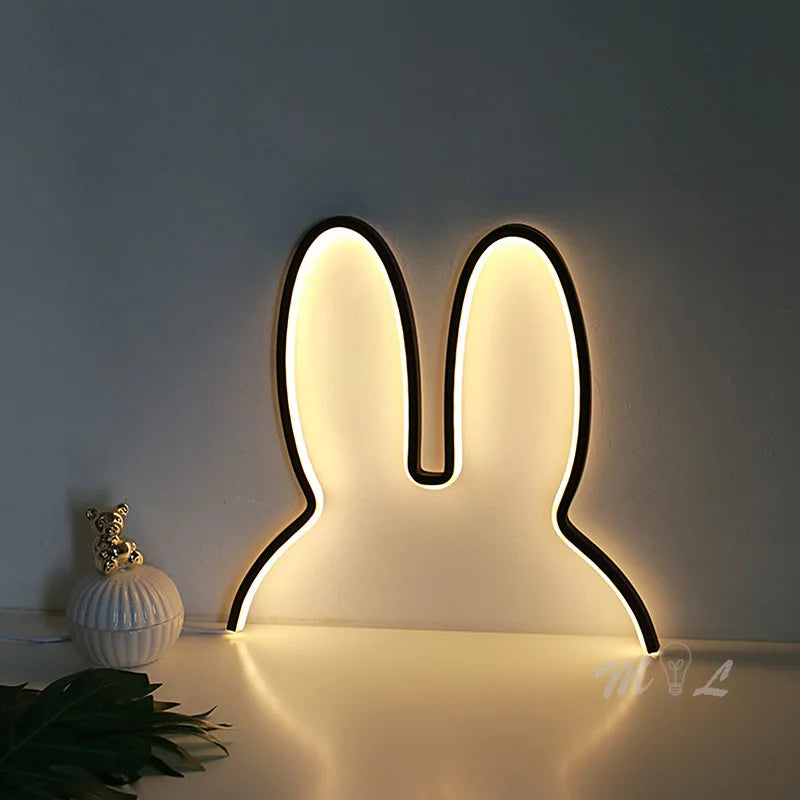 USB Ładowana Lampa Nocna Króliczek z Ambientowym Oświetleniem - BunnyLight |