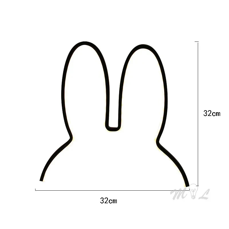 USB Ładowana Lampa Nocna Króliczek z Ambientowym Oświetleniem - BunnyLight |