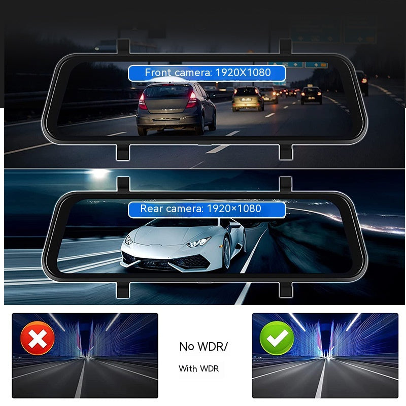 Lusterko Wsteczne z Kamerą Dash 4K Z Przodu i Z Tyłu | CarPlay i Inteligentny Asystent Kierowcy