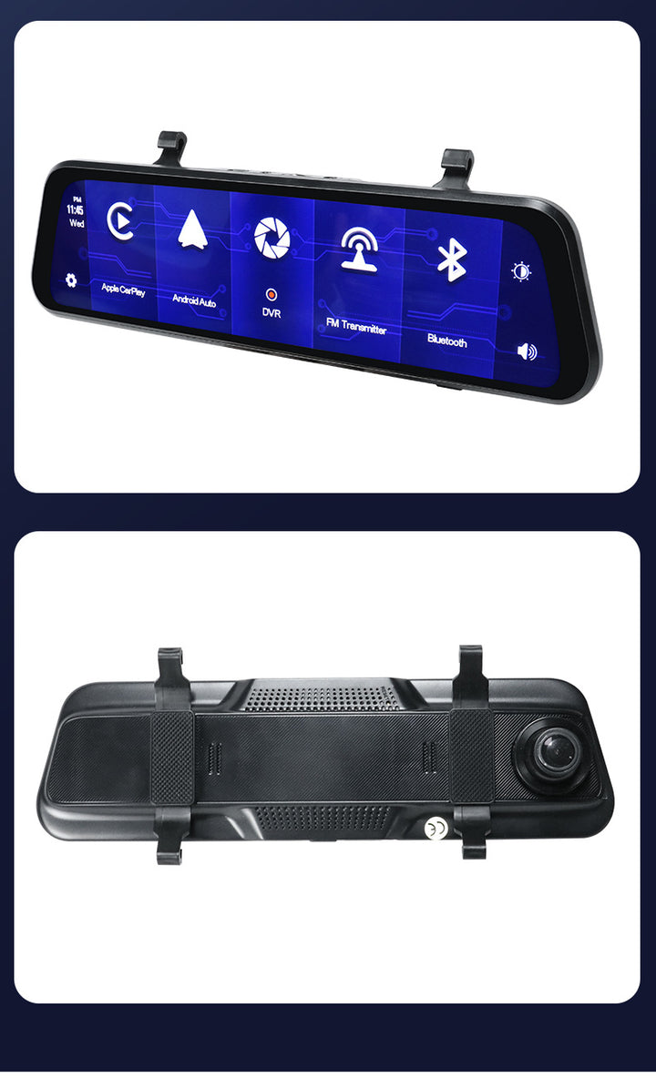 Lusterko Wsteczne z Kamerą Dash 4K Z Przodu i Z Tyłu | CarPlay i Inteligentny Asystent Kierowcy
