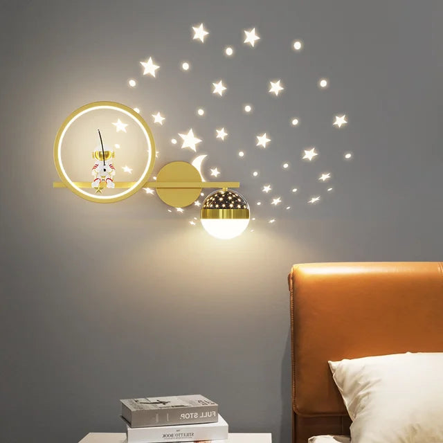 Stylowa lampa ścienna na przytulne noce dzieci