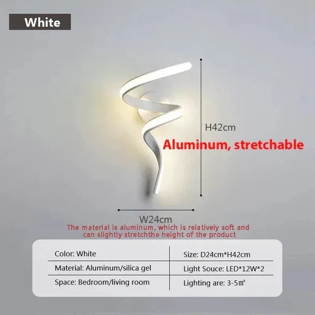 SpiralGlow - Spiralne LED Lampy Ścienne