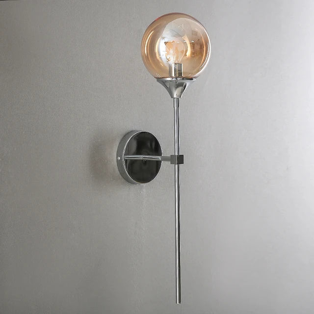 Lampa Ścienna Skandynawska Nowoczesna Szklana
