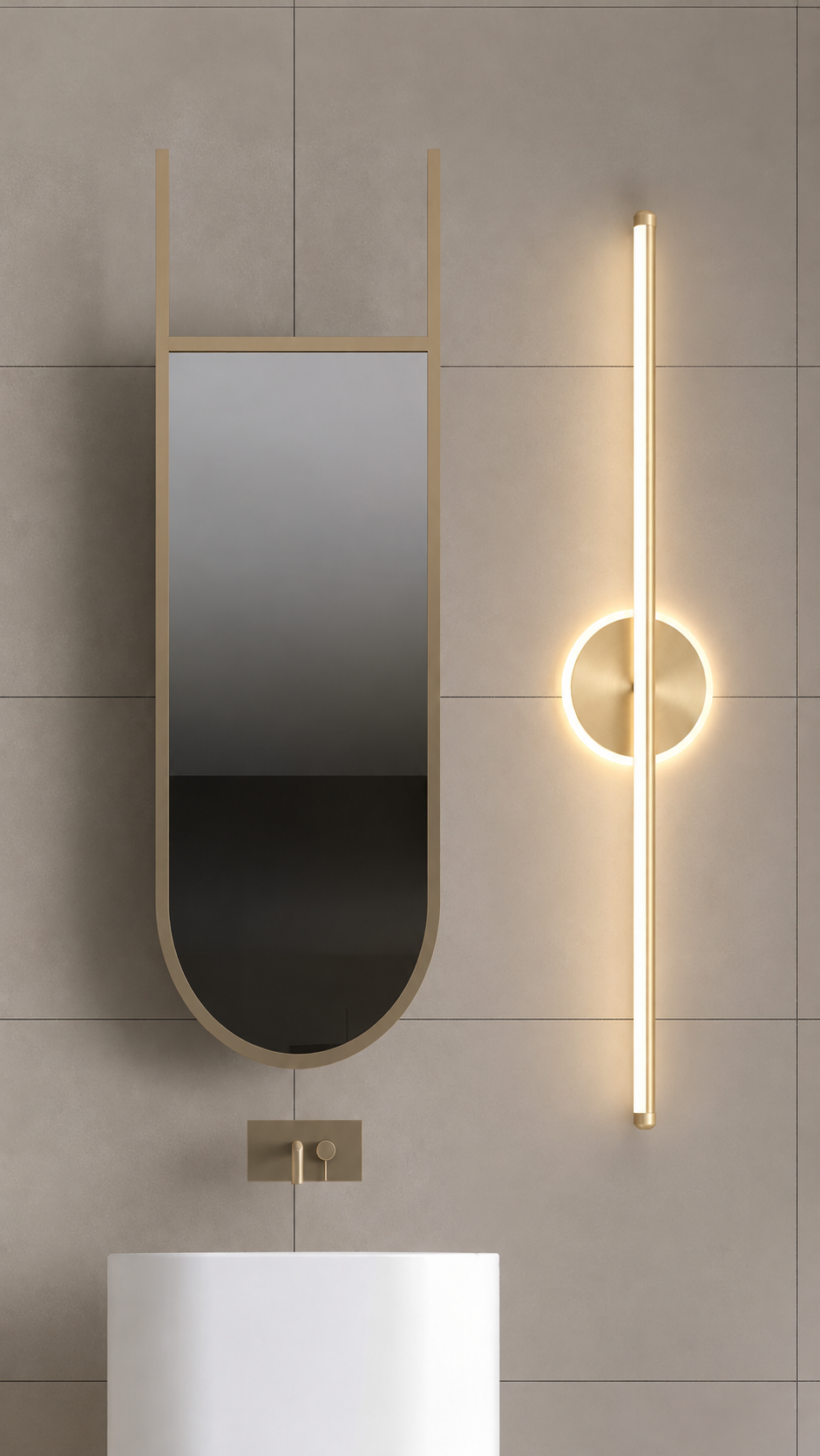 Nowoczesna Lampa Ścienna z Drewnianym Łukiem