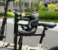 padded child bike safety seat with high back and five-point harness