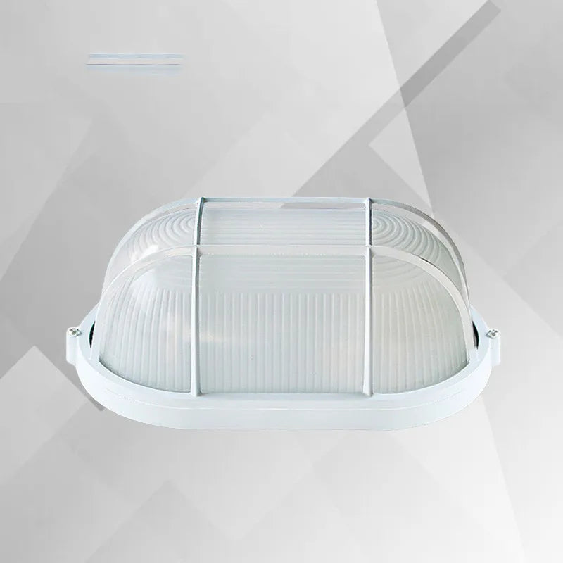 Owalna Lampa Szklano-Metalowa E27 – Ochrona Przed Kurzem i Wilgocią
