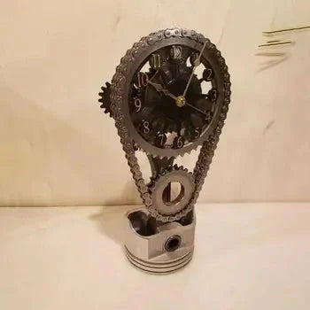 Zegarek na łańcuszku z mechanizmem - Cichy zegar stołowy z obrotowym tarczą