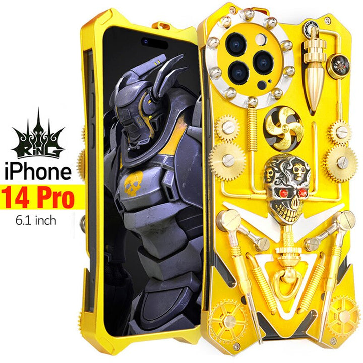 Etui na iPhone w stylu Cyberpunk z Mechanic Skull