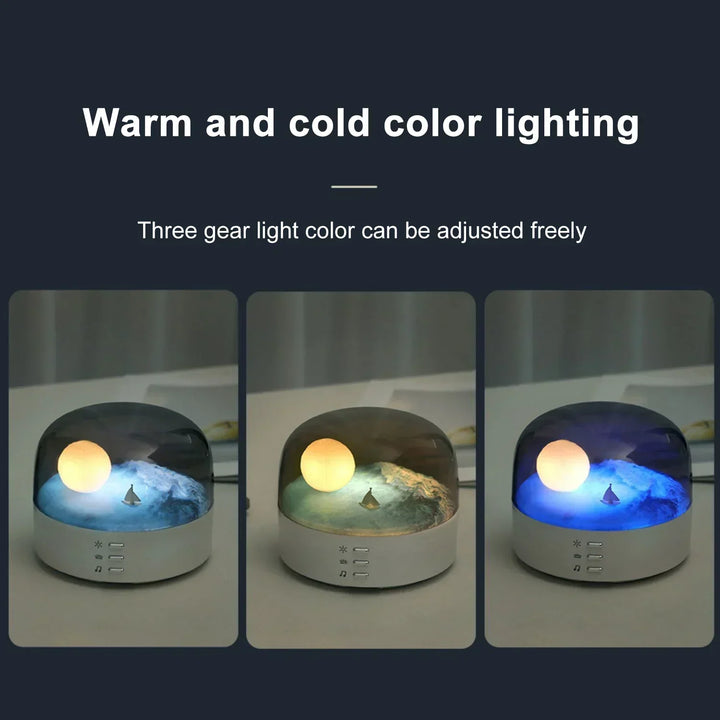 3D Tajemnicza Księżycowa Lampa LED Głośnik Nocny