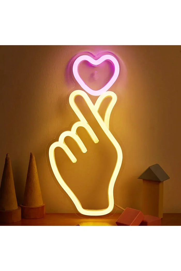 Ręka Serca LED Neon