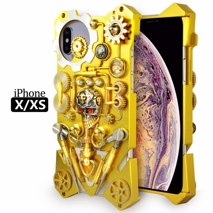 Etui na iPhone w stylu Cyberpunk z Mechanic Skull