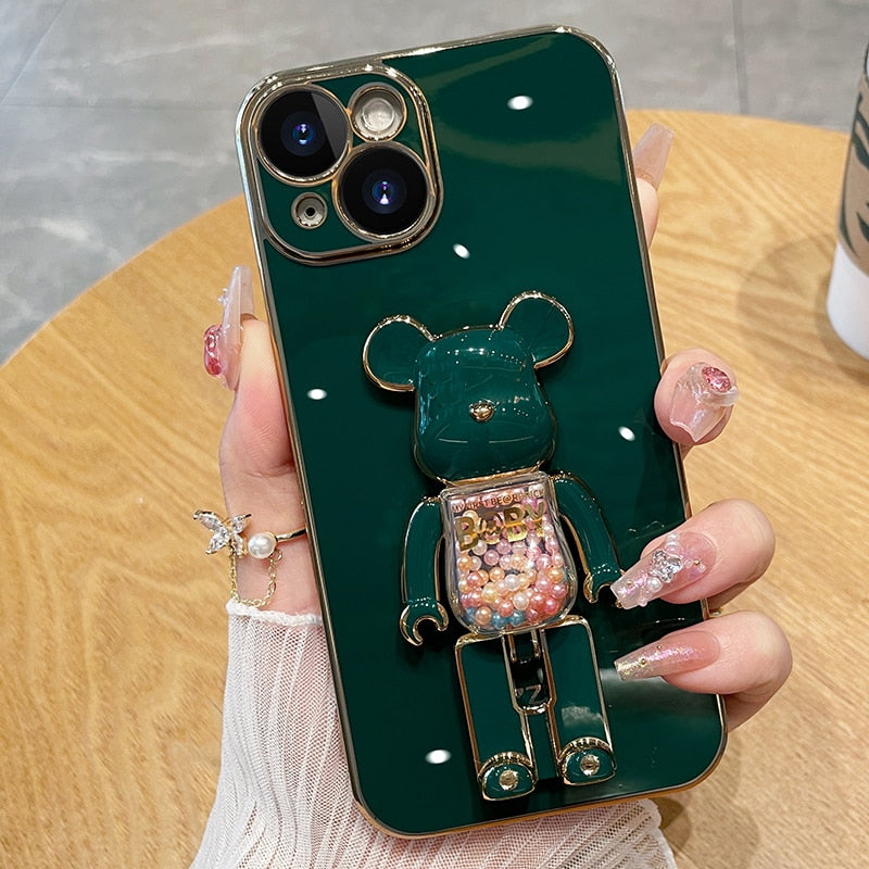 Kolorowy etui na telefon 3D dla miłośników niedźwiedzi