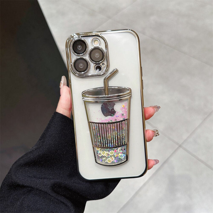 Etui na iPhone Glitter Star Drink Cup