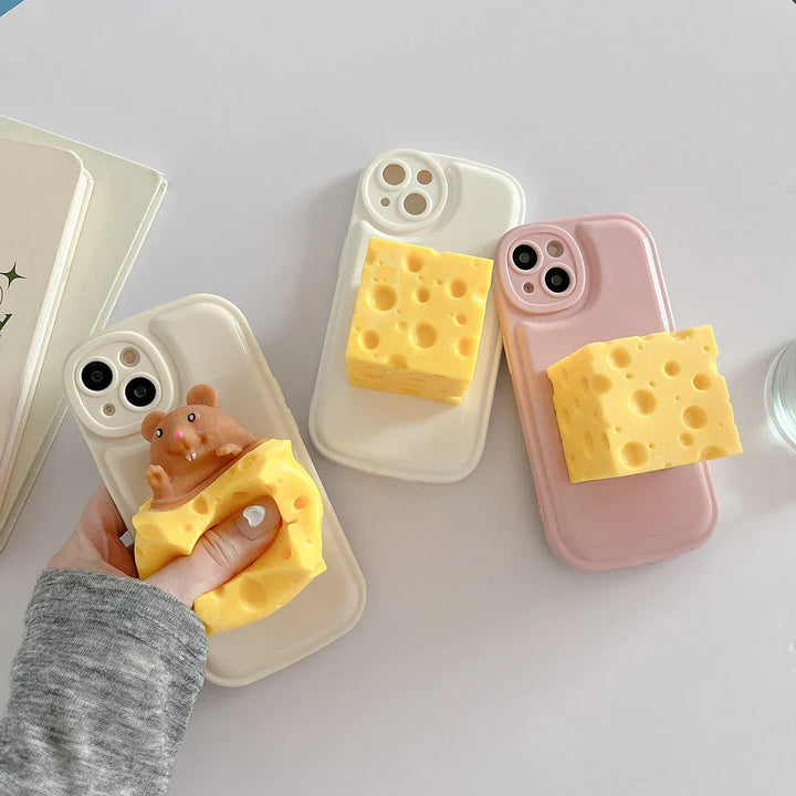 Etui na iPhone dla miłośnika sera z myszką