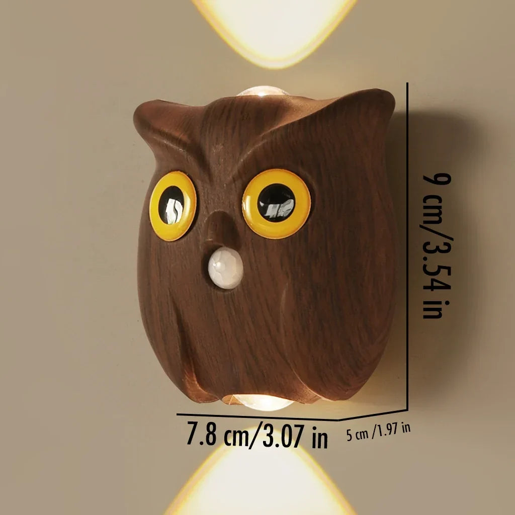 Patented Owl Wall Lamp Night Light Motion-Sensing Magnetic Dimmable