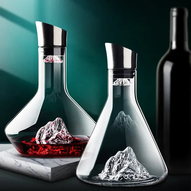 1500ml Karafka Iceberg Kreatywna Wysokiej Jakości Kryształ Bez Ołowiu Luksusowy Dystrybutor Wina Czerwonego Karafka do Wina