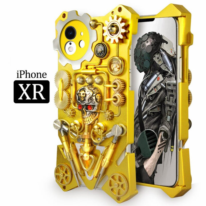 Etui na iPhone w stylu Cyberpunk z Mechanic Skull