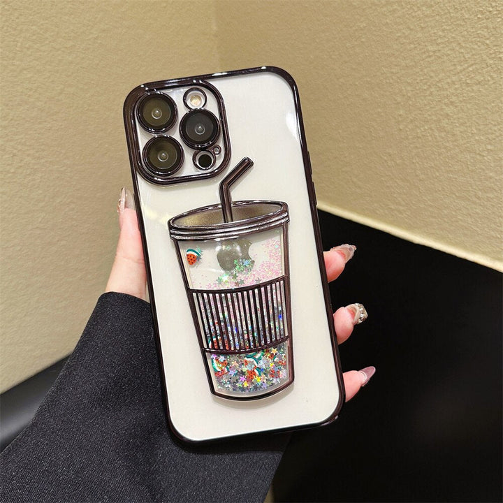 Etui na iPhone Glitter Star Drink Cup