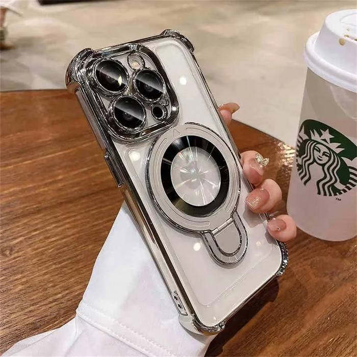 Premium Etui Magnesowe do iPhone'a z Podstawą MagSafe i Ochroną Przed Uderzeniami