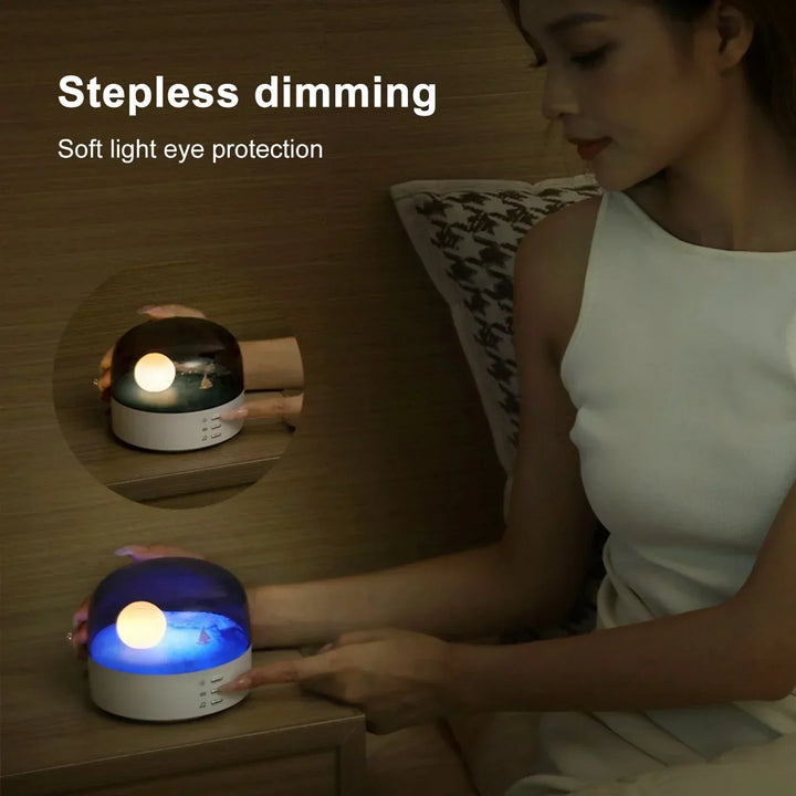 3D Tajemnicza Księżycowa Lampa LED Głośnik Nocny