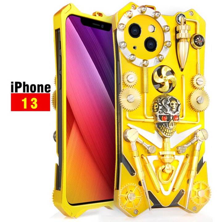 Etui na iPhone w stylu Cyberpunk z Mechanic Skull