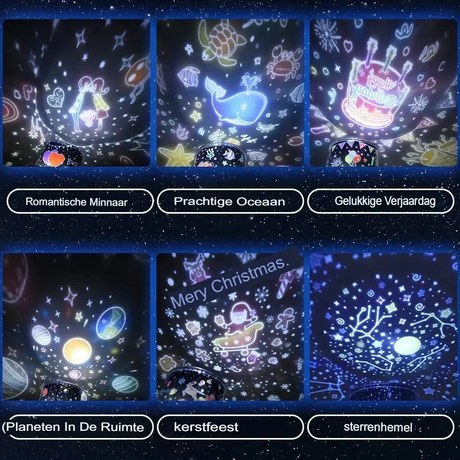 Unikalne Wzory Nocna Lampa dla Dzieci - StarryDream