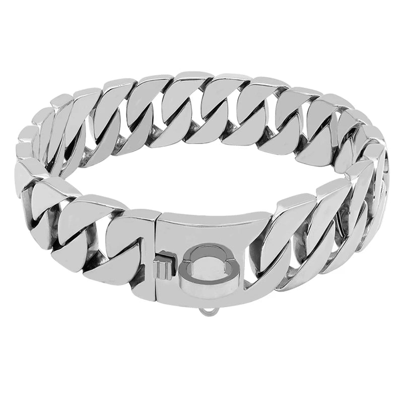KrachtNeck Metal Dog Collar – Solidna obroża ze stali nierdzewnej dla dużych psów