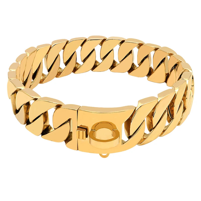 KrachtNeck Metal Dog Collar – Solidna obroża ze stali nierdzewnej dla dużych psów