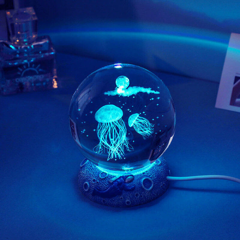 Kula Kryształowa Świata Podwodnego - Nocna Lampa
