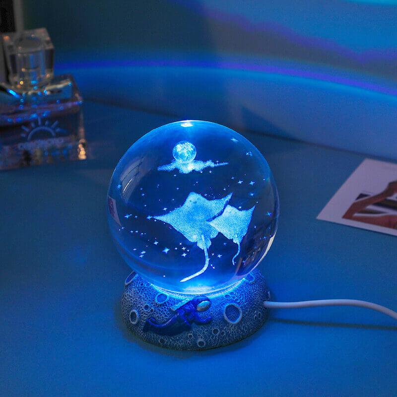 Kula Kryształowa Świata Podwodnego - Nocna Lampa